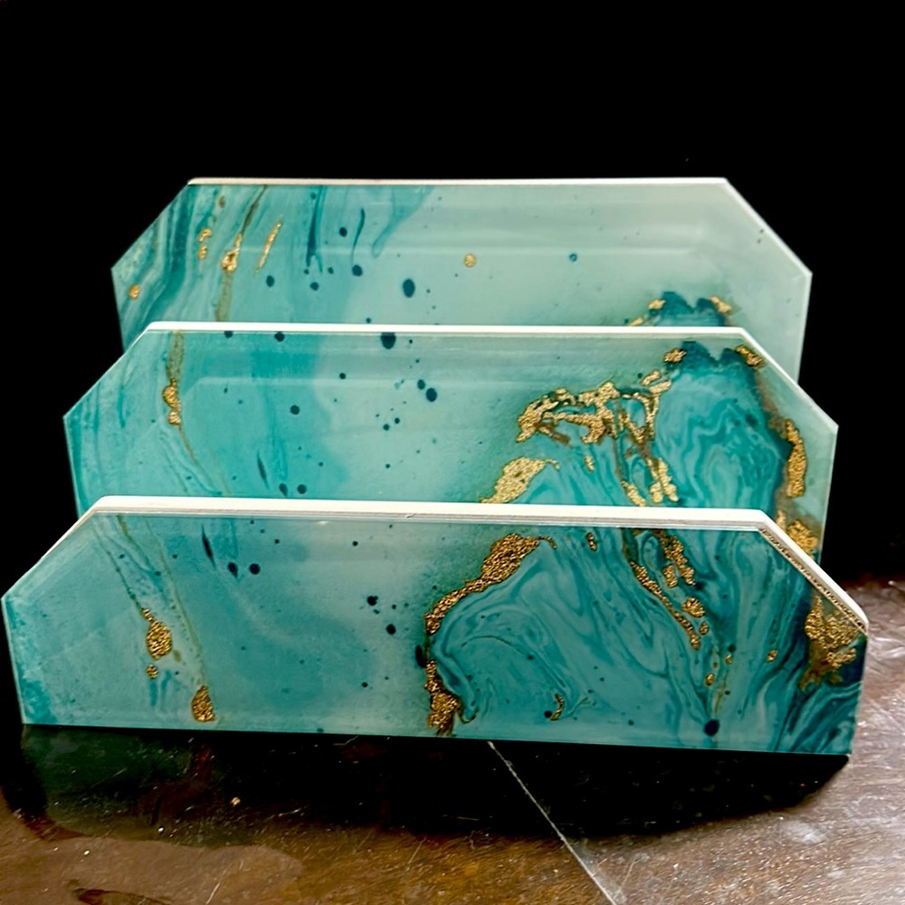 Beautiful marble folder holder or paper holder